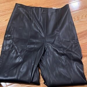 Zara high waisted leather pants
